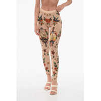 Sosete Tattoo Patterned Mesh Collant Femei