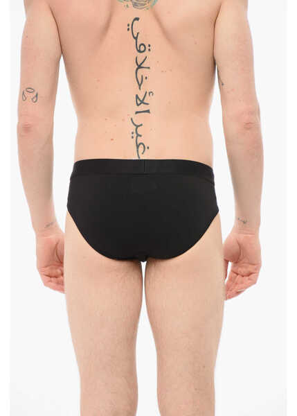 Lenjerie intima DSQUARED2 Cotton Slip With Logoed Waistband Black Barbati (BM 18351154) 2