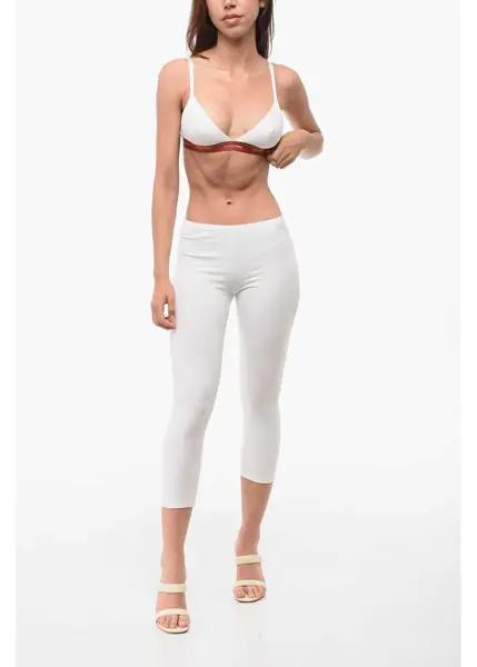 Sutiene DSQUARED2 Triangle Bra With Logoed Elastic Band White Femei (BM 18351160) 4