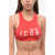 DSQUARED2 Cotton Icon Sport Bra Red