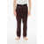 Tom Ford Silk Satin Pijama Pants With Velour Detail Brown