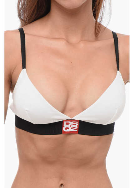 Sutiene DSQUARED2 Two -Tone Triangle Bra With Monogram Black & White Femei (BM 18351307) 3