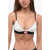DSQUARED2 Two -Tone Triangle Bra With Monogram Black & White
