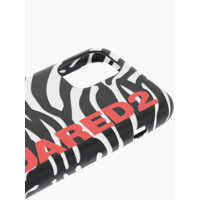 Huse mobil & tablete Dama - Huse mobil & tablete DSQUARED2 Animal Patterned Iphone 11 Pro Case With Contrasting Logo Black & White Femei (BM 18351331) - B-mall.ro
