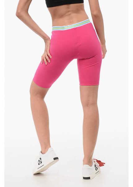 Pantaloni scurti DSQUARED2 Cotton Stretch Cycling Shorts With Logoed Band Pink Femei (BM 18351352) 2