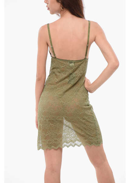 Seturi pijamale DSQUARED2 Lace Petticoat With Embroideries Military Green Femei (BM 18351361) 2