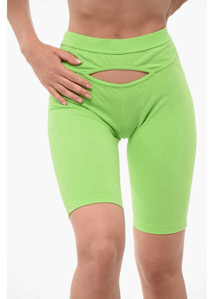 Sosete DSQUARED2 Underwear Icon Biker Leggings With Print Green Femei (BM 18351481) 3