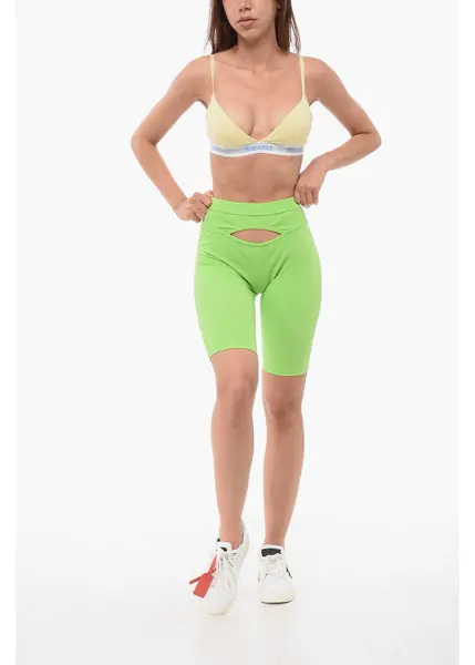 Sosete DSQUARED2 Underwear Icon Biker Leggings With Print Green Femei (BM 18351481) 4