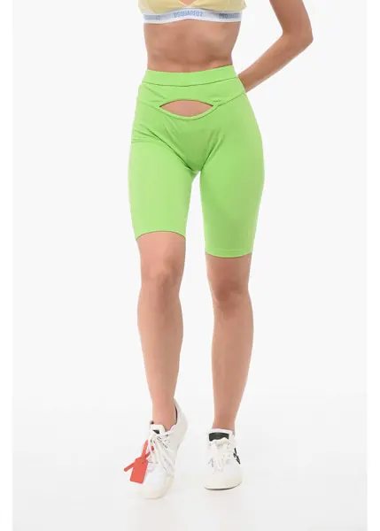 Sosete DSQUARED2 Underwear Icon Biker Leggings With Print Green Femei (BM 18351481) 1