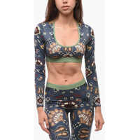Bluze Bandana Motif Underwear Cropped Top Femei