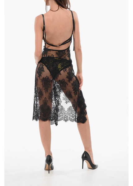 Sutiene DSQUARED2 Lace Bareback Petticoat With Padded Bra Black Femei (BM 18351502) 4