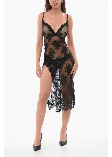 Sutiene DSQUARED2 Lace Bareback Petticoat With Padded Bra Black Femei (BM 18351502) 1