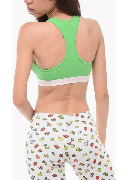 Sutiene DSQUARED2 Microfiber Sport Bra With Logoed Elastic Band Green Femei (BM 18351730) 2