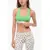 DSQUARED2 Microfiber Sport Bra With Logoed Elastic Band Green