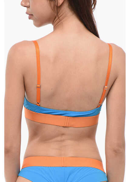 Sutiene DSQUARED2 Two-Tone Triangle Bra With Logo Orange Femei (BM 18351757) 2