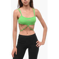 Sutiene Solid Color Icon Bra Top With Crossed Straps Femei