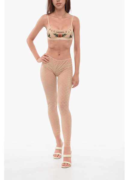 Sosete DSQUARED2 Monogram Lace Collant Pink Femei (BM 18351802) 4