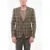 CORNELIANI Checkered Motif Wool Single Breasted With Patch Pockets Beige