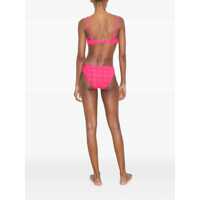 Sutiene Dama - Sutiene Tory Burch Terry Pink Bikini Top With Adjustable Spaghetti Straps And All-Over Logo Embroidery In Cotton Blend Stretch Woman PINK Femei (BM 18352104) - B-mall.ro