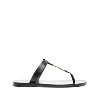 Sandale Saint Laurent Cassandre Leather Thong Sandals Barbati