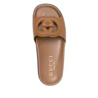 Sandale Gucci Gucci Cut Leather Sandals Femei