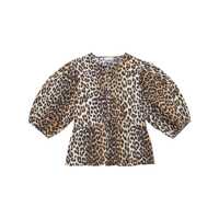 Topuri Ganni Organic Cotton Peplum Top Femei