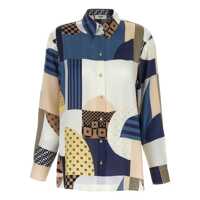 Camasi Fendi Patchwork Silk Shirt Femei