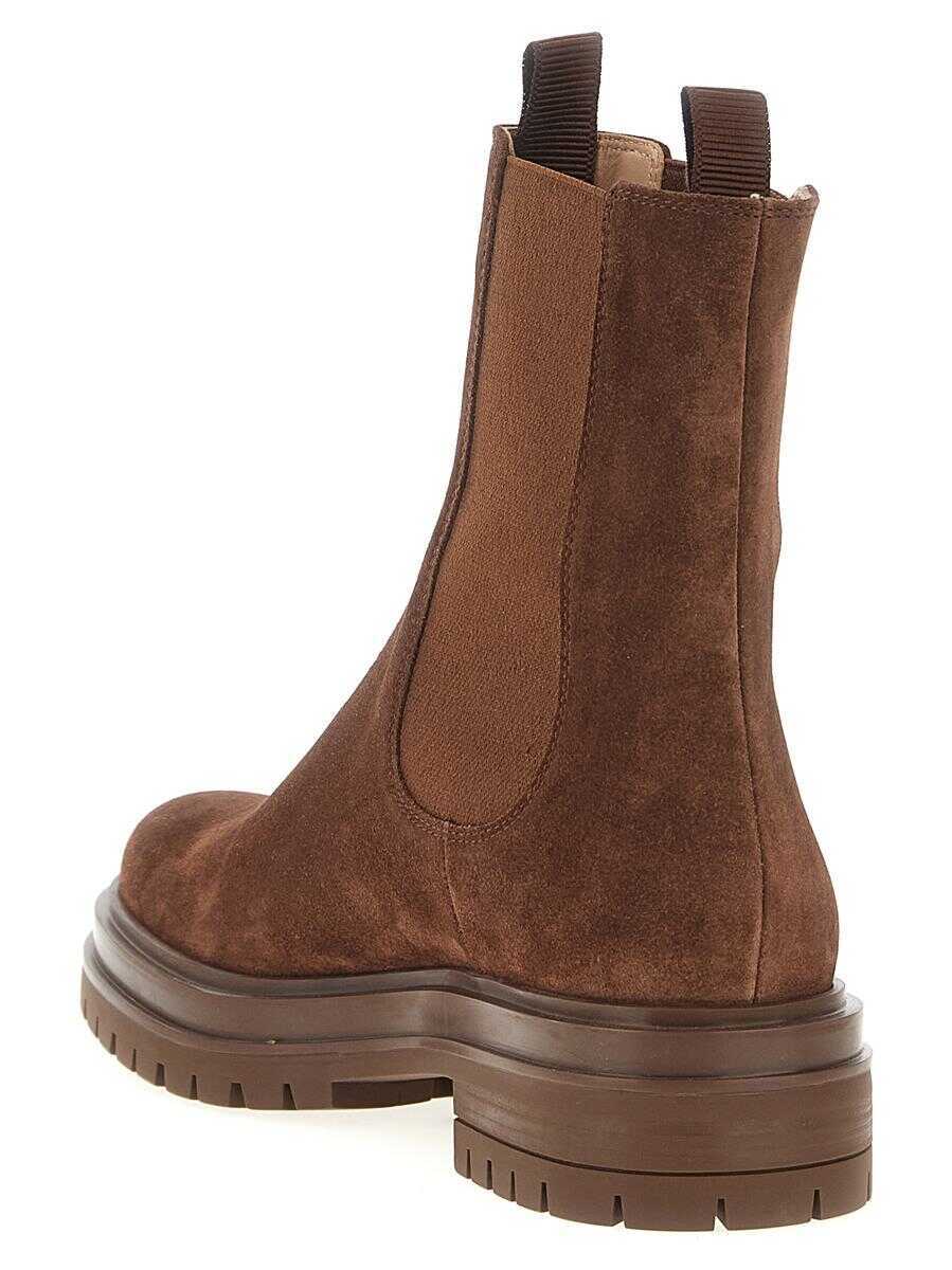 Bocanci Gianvito Rossi Gianvito Rossi Chester Ankle Boots BROWN Femei (BM 18355968) 3
