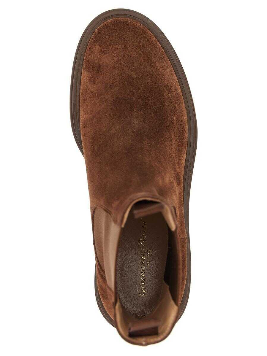 Bocanci Gianvito Rossi Gianvito Rossi Chester Ankle Boots BROWN Femei (BM 18355968) 4
