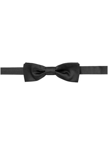 Accesorii Dolce & Gabbana Black Bowtie With Logo Patch On The Rear And Rear Hook Closure In Silk Man Black Barbati (BM 18356040) 1