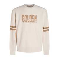 Pulovere Golden Goose "Journey" Man`S Crew Neck Sweatshirt Reverse Side Cotton Fleece With Print Clothing Barbati