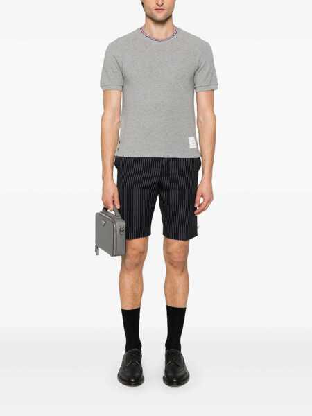 Tricouri Thom Browne Thom Browne Rwb Cotton T-Shirt LIGHT GREY Barbati (BM 18356748) 2
