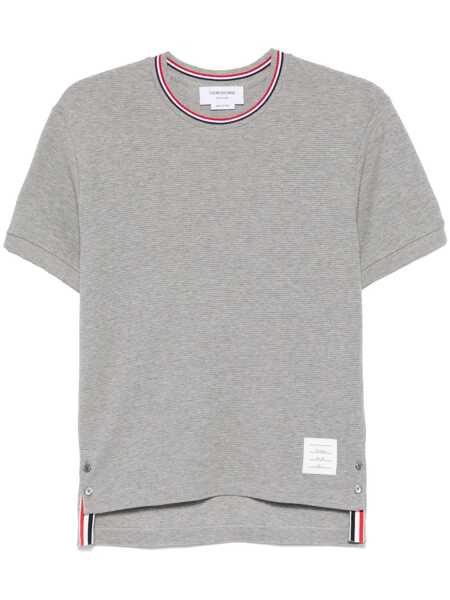 Tricouri Thom Browne Thom Browne Rwb Cotton T-Shirt LIGHT GREY Barbati (BM 18356748) 1