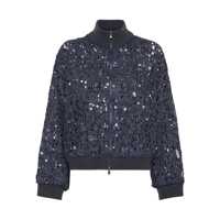Cardigane Brunello Cucinelli 'Dazzling Croc Embroidery' Cardigan Femei