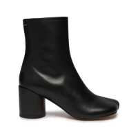 Bocanci Mm6 Maison Margiela Black Leather Tabi Boots Femei