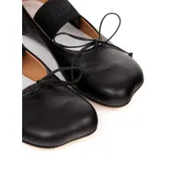Balerini MM6 Maison Margiela Dama - Balerini MM6 Maison Margiela MM6 Maison Margiela Black Leather Flats Black Femei (BM 18357498) - B-mall.ro