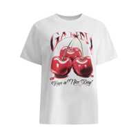 Tricouri Ganni Cherry Organic Cotton T-Shirt Femei