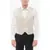 CORNELIANI Embroidered Silk Double Breasted Vest With Jetted Pockets Beige