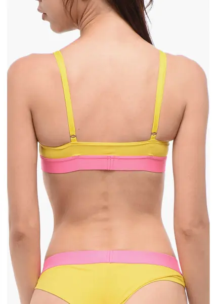 Sutiene DSQUARED2 Triangle Bra With Logoed Band And Cut Out Yellow Femei (BM 18357937) 2