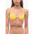 DSQUARED2 Triangle Bra With Logoed Band And Cut Out Yellow