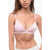 DSQUARED2 Stretch Cotton Triangle Bra With Printed Logo Pink
