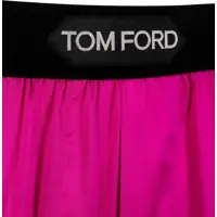 Pijamale pentru Barbati - Pijamale Tom Ford Silk Satin Pijama Pants With Velour Detail Pink Barbati (BM 18357979) - B-mall.ro
