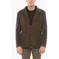 Sacouri Cc Collection Ribbed Velour Ecuador Single Breasted Blazer Barbati