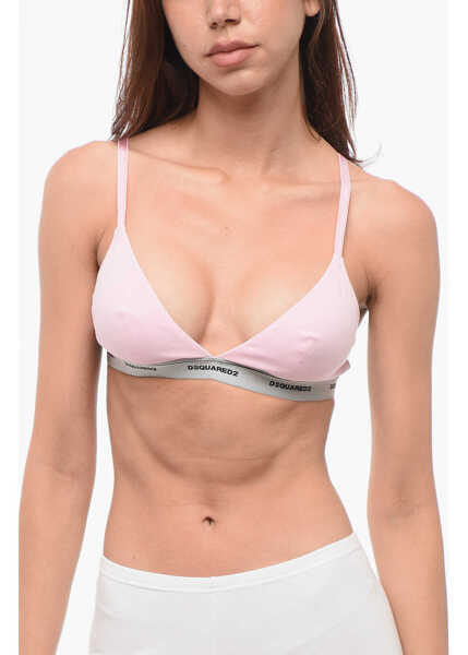 Sutiene DSQUARED2 Triangle Bra With Logoed Elastic Band Pink Femei (BM 18358012) 1