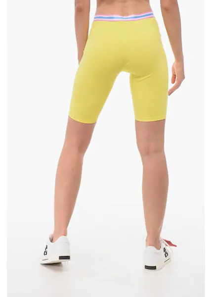 Pantaloni scurti DSQUARED2 Cotton Stretch Cycling Shorts With Logoed Band Yellow Femei (BM 18358018) 2