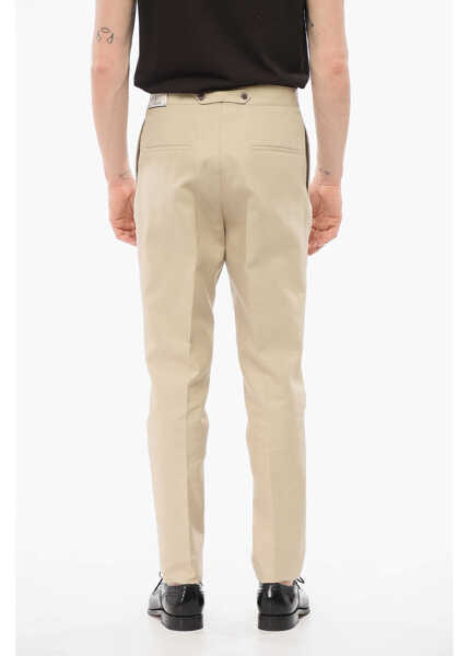 Pantaloni eleganti CORNELIANI Silk Blended Pants With Pleats Beige Barbati (BM 18358108) 2