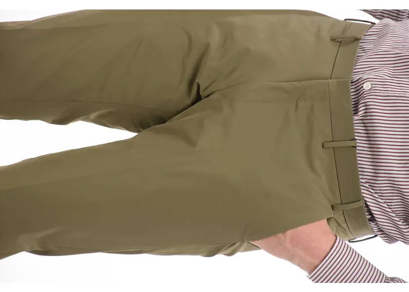 Pantaloni casual CORNELIANI Cc Collection Stretch Nylon Reset Pants Military Green Barbati (BM 18358123) 3