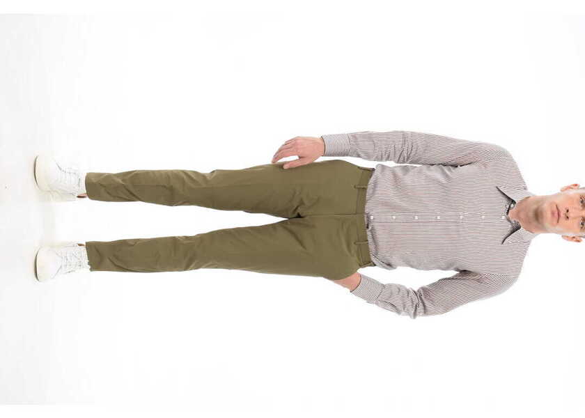 Pantaloni casual CORNELIANI Cc Collection Stretch Nylon Reset Pants Military Green Barbati (BM 18358123) 4