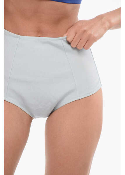 Bluze DSQUARED2 Underwear Short-Sleeved Crop Top With Logoed Waistband Light Blue Femei (BM 18358141) 3