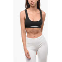 Sutiene Ribbed Fabric Sport Bra Femei